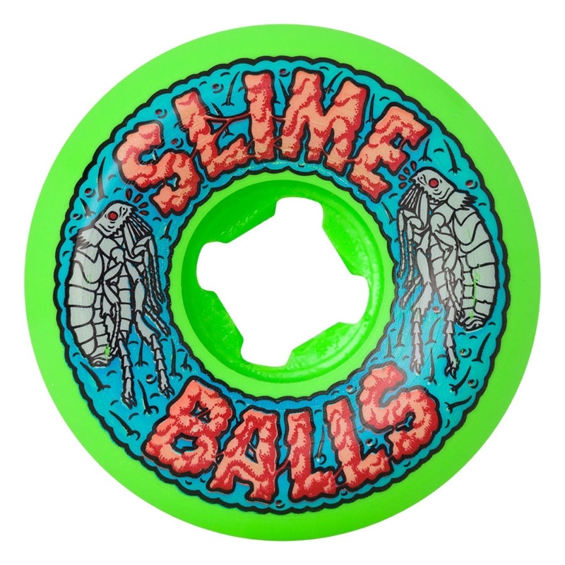 ล้อสเก็ตบอร์ด-slime-balls-flea-balls-speed-balls-green-99a-skateboard-wheels-56mm