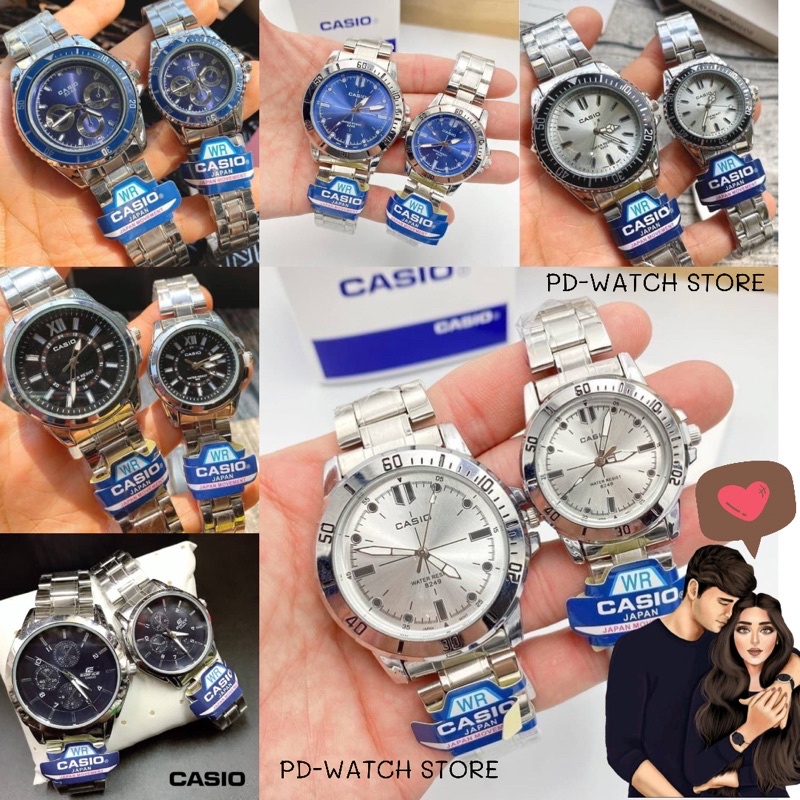 นาฬิกาข้อมือคู่-นาฬิกาข้อมือ-casio-นาฬิกาคู่รัก-casio-ไซส์-ผช-ผญ-แยกขายได้