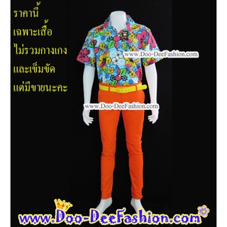 เสื้อลายดอก-M044 เสื้อสงกรานต์ (LS) (ไซส์ M:รอบอก 41 นิ้ว)