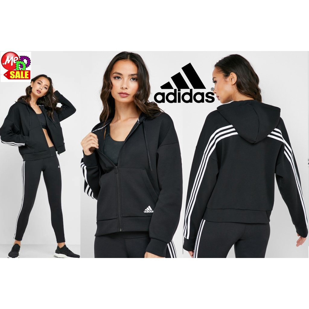 Adidas - ใหม่ เสื้อวอร์มฮู้ดใส่ออกกำลังกาย/กันหนาว ADIDAS 3-STRIPES  FULL-ZIP SCUBA HOODIE GC6941 GL0339 DX7970 FR5113 | Shopee Thailand