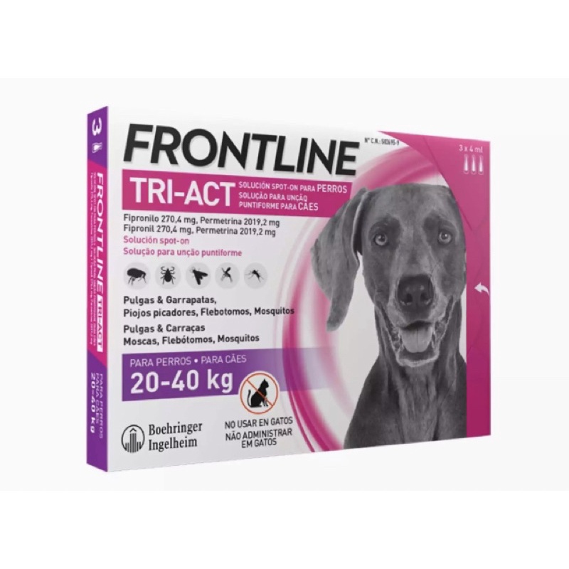 ภาพสินค้าFrontline Tri-act สำหรับสุนัข ป้องกันและกำจัดเห็บหมัด จากร้าน bigthanks. บน Shopee ภาพที่ 3