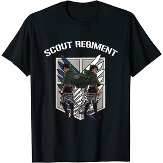 เสื้อยืดโอเวอร์ไซส์เสื้อยืด พิมพ์ลาย Attack on Titan Survey Corps สําหรับผู้ชายS-3XL