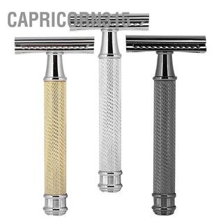 Capricorn315 Classic Manual Shaver Metal Handle Double Edged Safety Shaving Tool Gift for Men Use