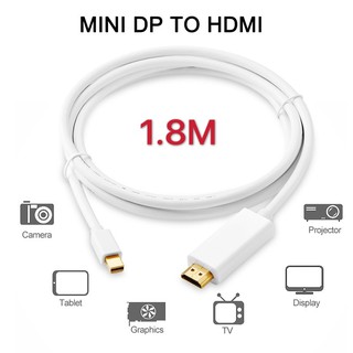 สายแปลงสัญญาณ Husky Mini DisplayPort DP to HDMI Adapter Cable 1.8M For Mac Pro MacBook or computer have MINI DP-Intl