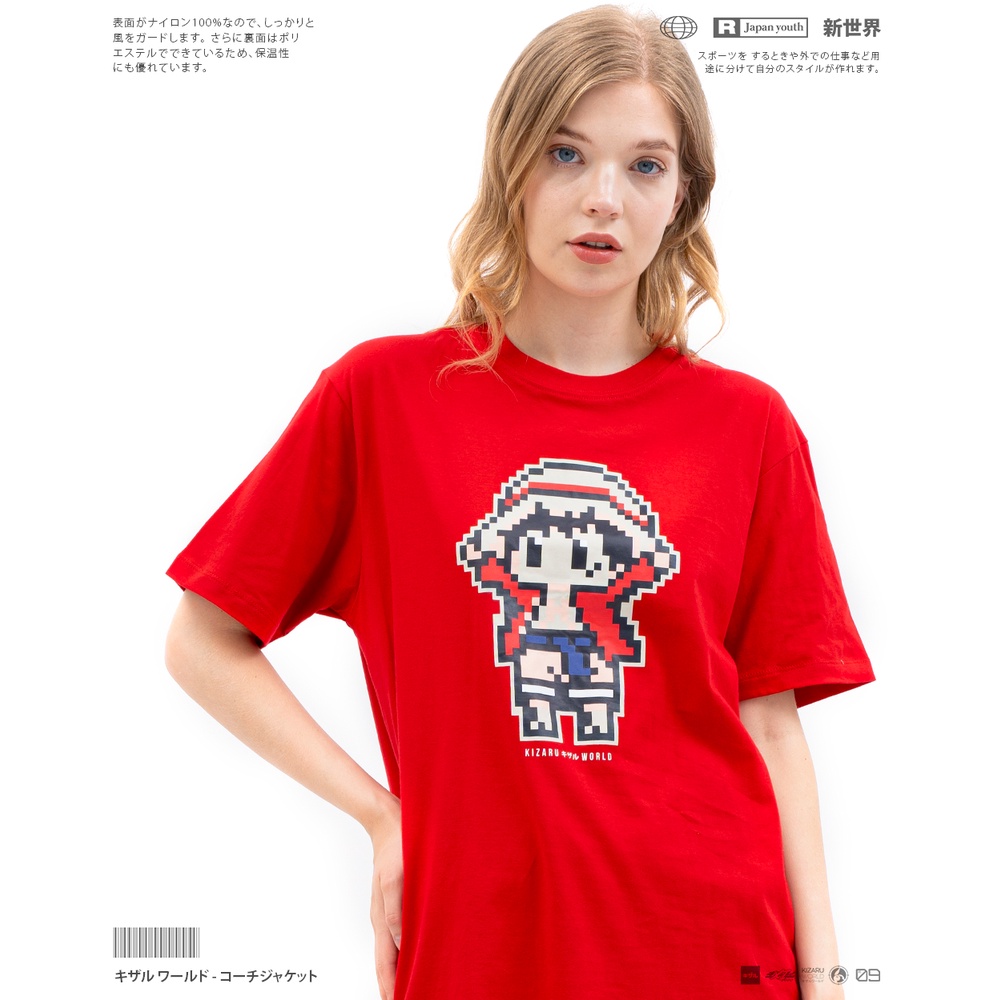 เสื้อยืดโอเวอร์ไซส์เสื้อยืด-พิมพ์ลายอนิเมะ-one-piece-luffy-pixels-3xl