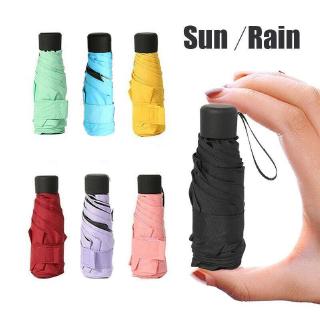 สินค้า Portable Pocket Folding Anti-UV Waterproof Windproof Travel Sun Rain Umbrella