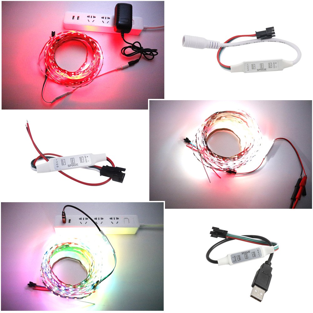 Dc/usb 5-24V SP002E 3Key Mini RGB Controller Micro-Controler สําหรับ ...