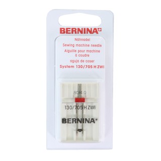 BERNINA เข็มคู่เบอร์ 12(80) ระยะห่างระหว่าง 2 เข็ม 4 มม. สำหรับผ้าหนาปานกลาง ใช้กับจักรบ้านทุกยี่ห้อ