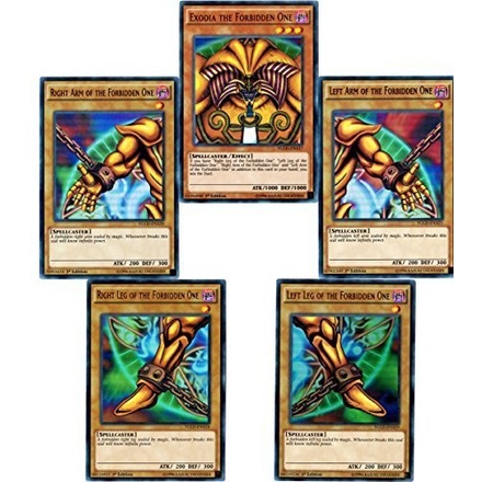 Exodia The Forbidden One ชุด 5 ใบ YGLD1 การ์ด ยูกิ เอ็กโซเดีย อักษรทอง ...