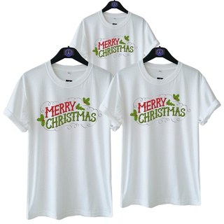 เสื้อยืด พิมพ์ลาย MERRY CHRISTMAS MERRY 1 B NATALAN สําหรับผู้ชาย และผู้หญิงสามารถปรับแต่งได้