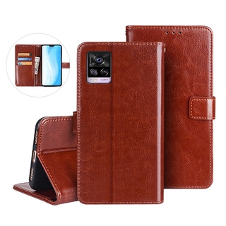 Vivo V20 V20 Pro V20 SE Leather Case Premium Magnetic Flip Wallet Cover Phone Cases Fundas