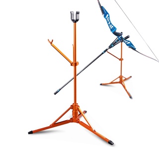 Topoint ยิงธนู TR136 สแตนเลส Heavy Duty Bow Stand พับอัตโนมัติสำหรับ Recurve Bow Longbow Takedown Bow