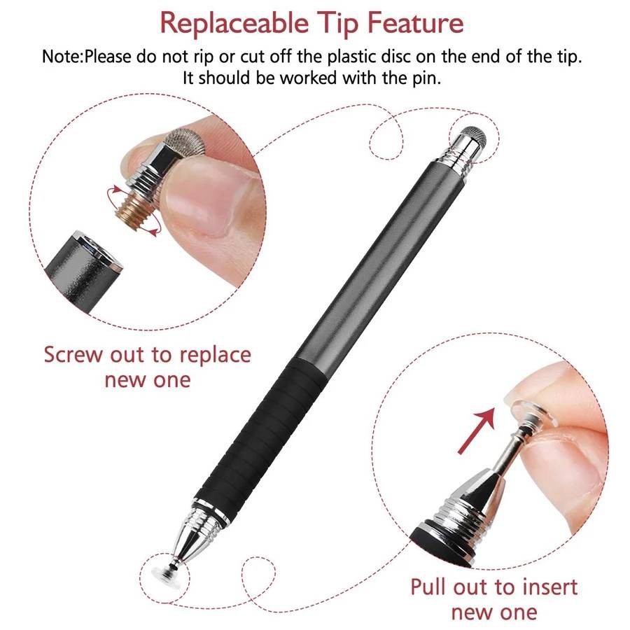 หัวถักไฟเบอร์-หัวปากกาทัชสกรีน-stylus-ขายแยก-ราคาถูก