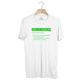 ผ้าฝ้าย 100%BP295 เสื้อยืด HELLO, WORLD! : ภาษา JAVAS-3XL