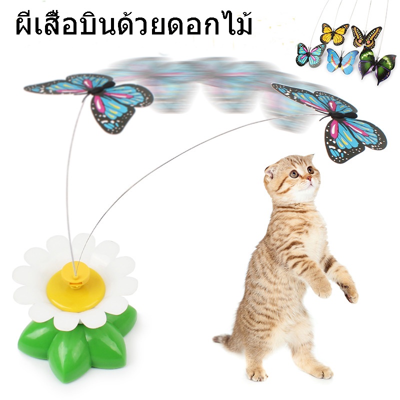 พร้อมส่ง-ของเล่นแมว-นกบิน-ผีเสื้อบิน-ผีเสื้อล่อแมว-ใส่ถ่าน-บินอัตโนมัติ-ไล่จับผีเสื้อ-ของเล่นสำหรับสัตว์เลี้ยง