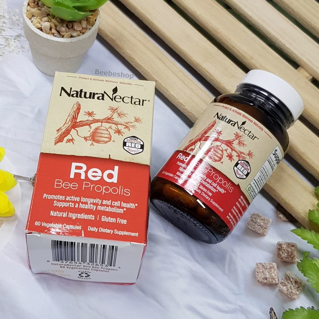 natura-nectar-red-bee-propolis-60-vcaps-exp10-2024-ผลิตภัณฑ์เสริมอาหาร-โพลิสสีแดง
