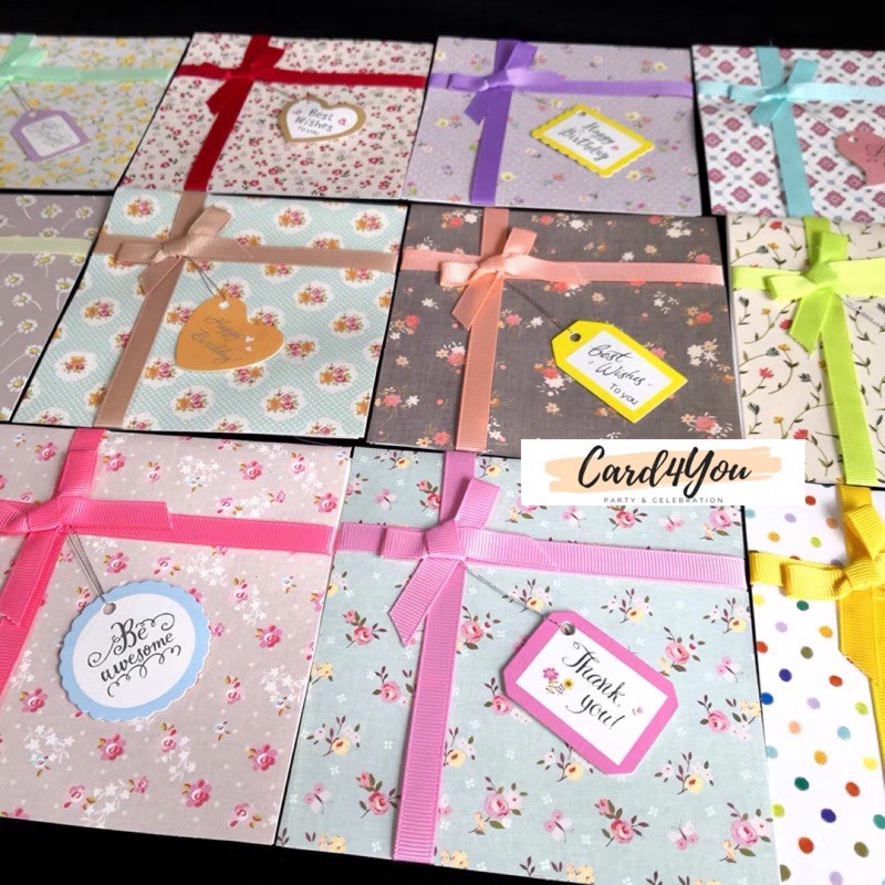 card4you-การ์ดผูกโบว์น่ารักๆ-พร้อมซอง