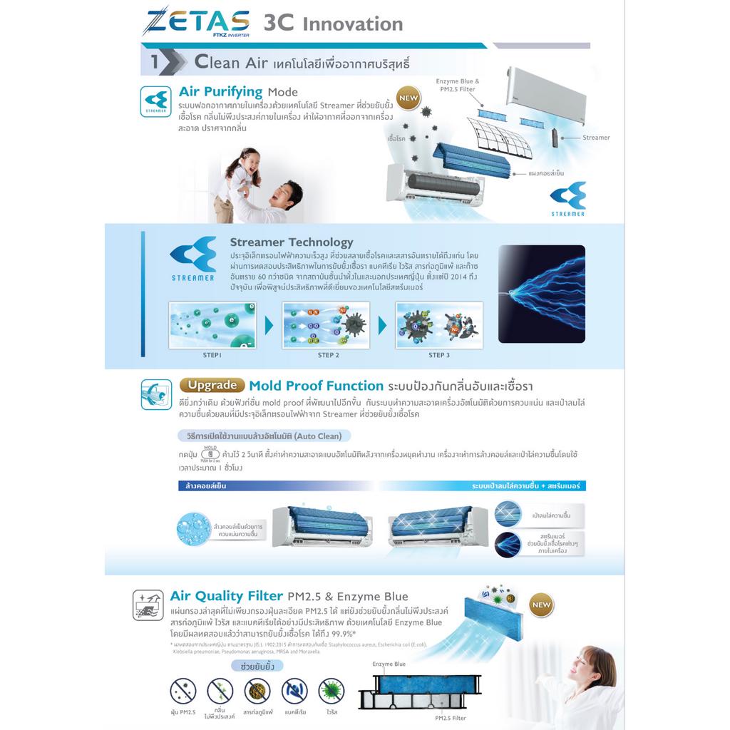 daikin-รุ่น-zetas-series-ftkz-wv2s-inverter-r32-ปี2023-ประหยัดไฟเบอร์-5-ระดับ-3-ดาว-แอร์ไดกิ้น