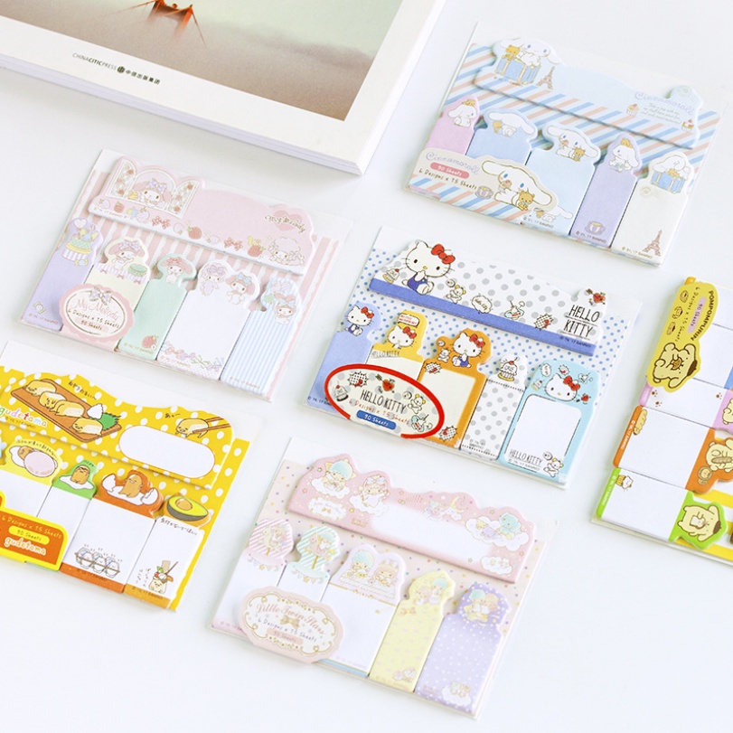 น่ารัก-sanrio-note-กระดาษโน้ต-cinnamoroll-กระดาษโน้ต-purin-my-melody-โพสต์ข้อความ-littletwinstars-กระดาษโน้ตการ์ตูน-ของขวัญเครื่องเขียน