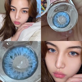 ✨ Blue คอนแทคเลนส์ สีฟ้า ขนาดตาโต (Bigeyes) ☀️กรองแสง uv ✔️เลนส์แท้จดทะเบียนถูกต้อง (บิ๊กอาย คอนแทคเลนส์ Bigeye