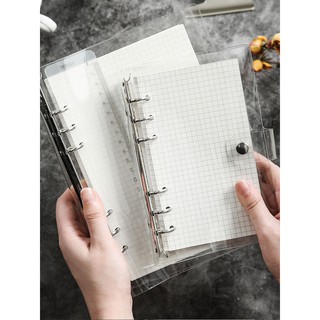 ภาพย่อรูปภาพสินค้าแรกของPlanner ปกสีใส ขนาด A5 และ A6 DIY PLANNER แพลนเนอร์สีใส รุ่น 6 ห่วง สมุดบันทึกไดอารี่ planner2024