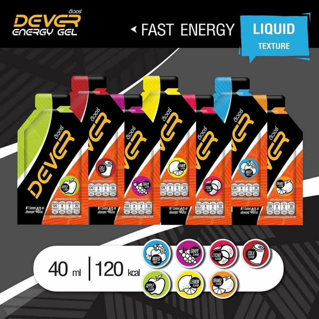 ภาพหน้าปกสินค้าDever Energy Gel 40 ml. ( ️ซื้อครบ250บาท ลดเพิ่ม60บาท ️) จากร้าน deverenergygel บน Shopee