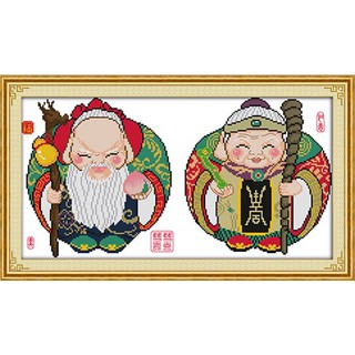 ชุดปักครอสติช อายุยืนยาว (Double longevity Cross stitch kit)