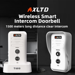 Axltd T1810 ออดประตูไฟฟ้าไร้สาย กันน้ํา ระบบอินเตอร์คอม ระยะ 1-2 ไมล์ ปรับระดับเสียง 3 ระดับ ชาร์จไฟได้