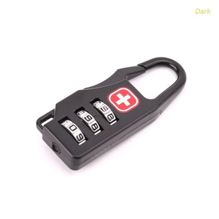 ภาพหน้าปกสินค้าDark Swiss Cross Symbol Combination Safe Code Mini Padlock Luggage Travel Number Lock ที่เกี่ยวข้อง