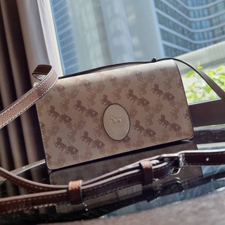 COACH 88343 CAMILLE CROSSBODY WITH HORSE AND CARRIAGE PRINT AND ARCHIVE PATCHH