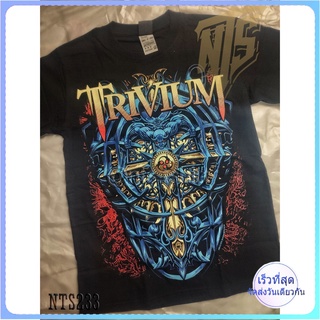 Trivium ROCK เสื้อยืด เสื้อวง เสื้อดำ สกรีนลายอย่างดี ผ้าหนานุ่ม ไม่หดไม่ย้วย  T SHIRT S M L XL XXL
