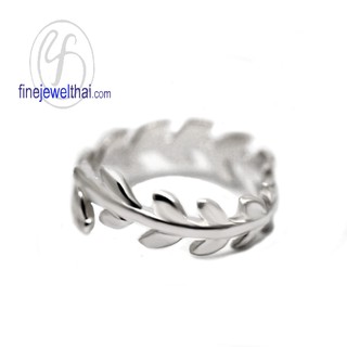 Finejewelthai แหวนใบมะกอก แหวนเงิน เงินแท้/ Olive leaves-Silver925-Ring - R131400
