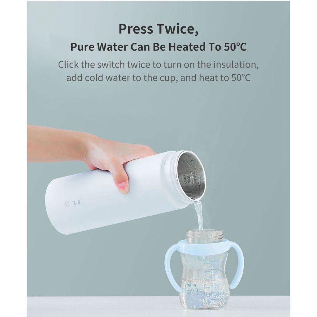 ภาพสินค้ากระติกน้ำร้อน Viomi hot cup travel bottle กระติกต้มน้ำร้อนพกพา ขวดน้ำร้อน 400 มล. 220โวลต์ จากร้าน kiwiivivision บน Shopee ภาพที่ 3