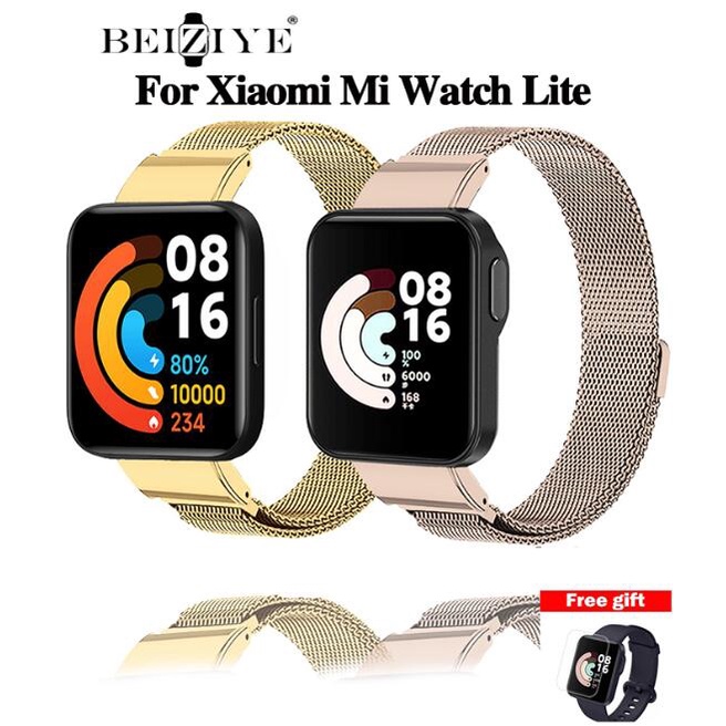 ราคาและรีวิวredmi watch 2 lite สมาร์ทวอทช์ สาย metal strap for xiaomi mi watch lite สายนาฬิกา for Xiaomi Mi Watch Lite สมาร์ทวอทช์