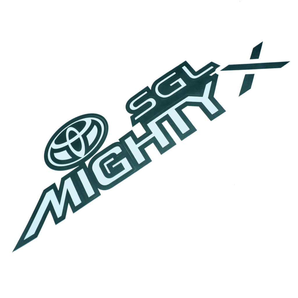 สติ๊กเกอร์-sticker-sgl-mighty-x-สี-black-hilux-mighty-x-toyota-2-4-ประตู-ปี1996-1999