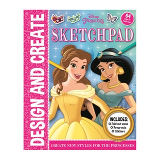 บงกช หนังสือต่างประเทศ Disney Princess: Design and Create Sketchpad