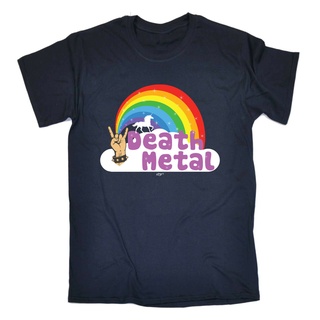 เสื้อยืดแฟชั่น แขนสั้น พิมพ์ลาย Rainbow Death Metal Music Heavy Rock คุณภาพสูงS-5XL