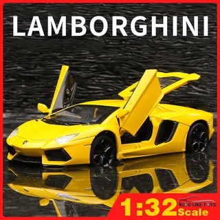 ภาพขนาดย่อสินค้าKlt 1:32 Lamborghini LP750 โมเดลรถยนต์ โลหะผสม ของเล่นสําหรับเด็ก