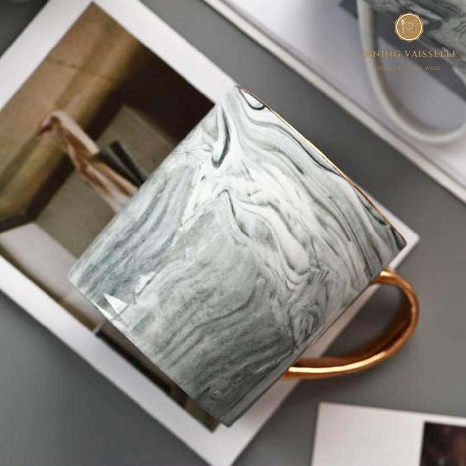 แก้วน้ำ-แก้วหินอ่อน-luxe-marble-mug-ขอบทองสุดหรู-รังสรรค์การดื่มสุดโรแมนติก-แก้วสวย-แก้วกาแฟ