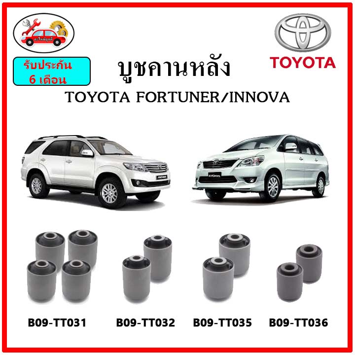 บูชคานหลัง-บูชคอม้า-บูชอาร์มหลัง-toyota-fortuner-innova-บูชช่วงล่าง