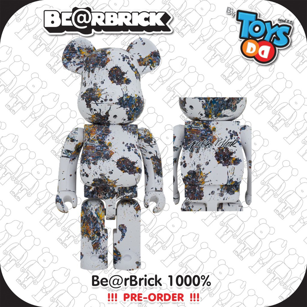 Be@rbrick 400% & 100%, 1000% Jackson Pollock Studio (SPLASH