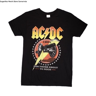 เสื้อยืดโอเวอร์ไซส์เสื้อยืด Ac/dc Band สําหรับ Those About To Rock 81 MS-4XL