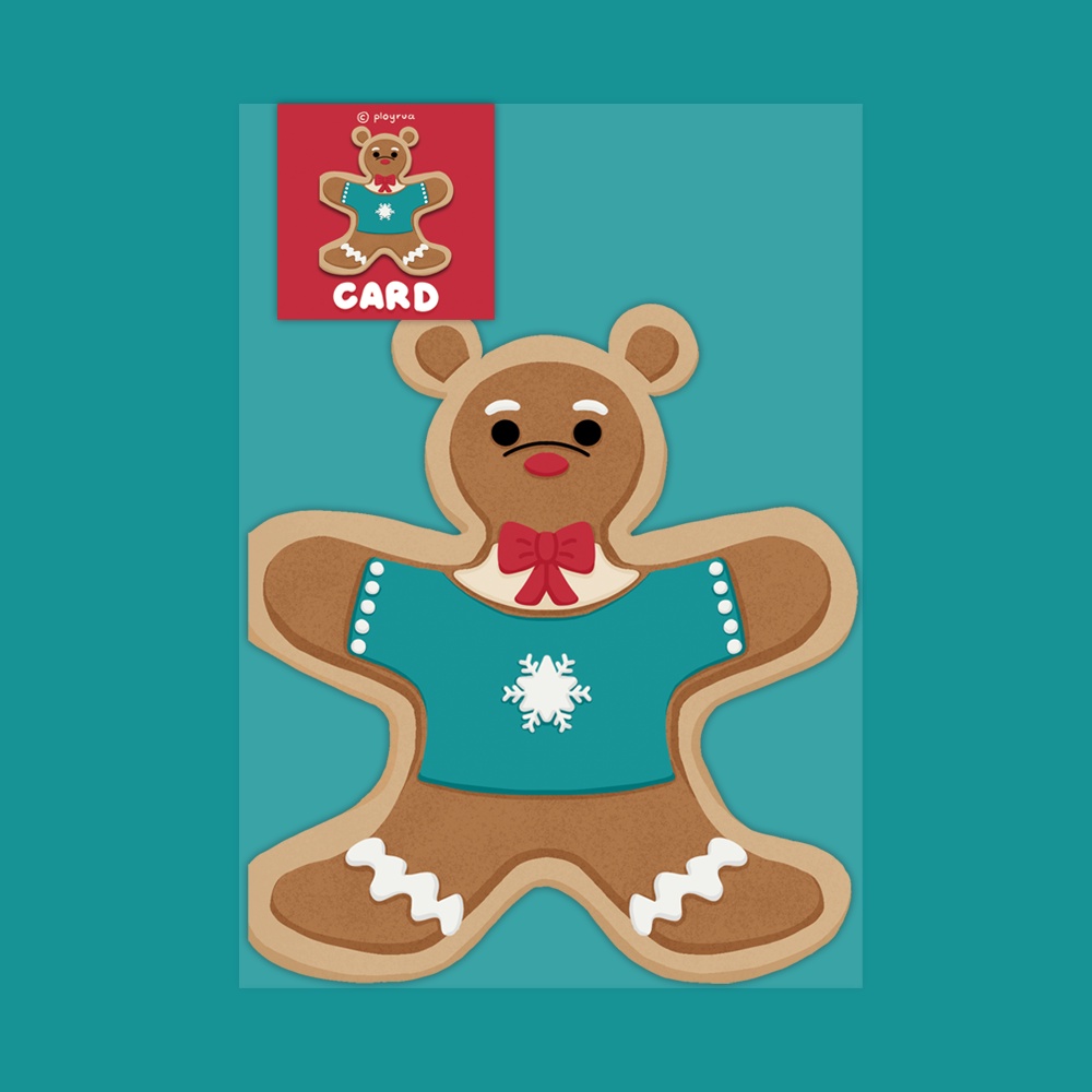 Ployrua Gingerbread Girl Card Shopee Thailand