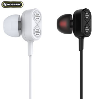 Earphone หูฟัง Mosidun(โมชิดัน)216 A หูฟังอินเอียร์2 Dynamic Driverมีไมโครโฟน เบสแน่น เสียงใส คุณภาพเกินราคา HiFi