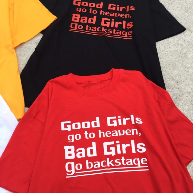 เสื้อยืดสกีลgood-girl-bad-girl-shirt