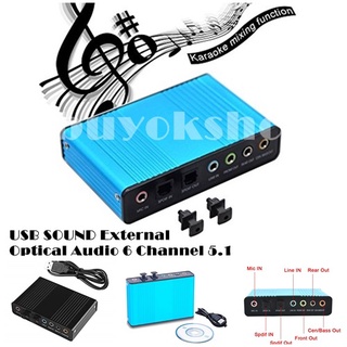 USB SOUND External Optical Audio 6 Channel 5.1 Sound Card Adapter For Laptop