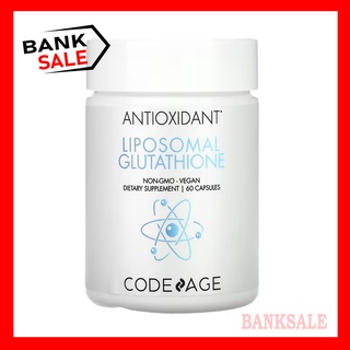 📢พร้อมส่ง 🔔  Codeage  Antioxidant  Liposomal Glutathione 250 mg  60 Capsules Setria® L-Glutathione