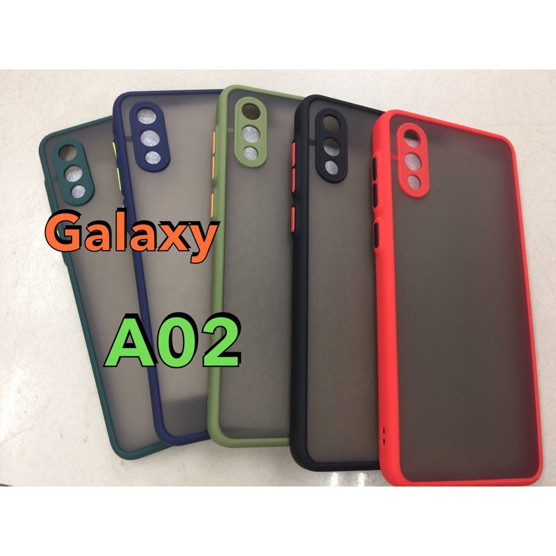 พร้อมส่ง-เคสขอบนิ่มหลังแข็งขุ่น-คลุมกล้อง-for-samsung-galaxy-a02