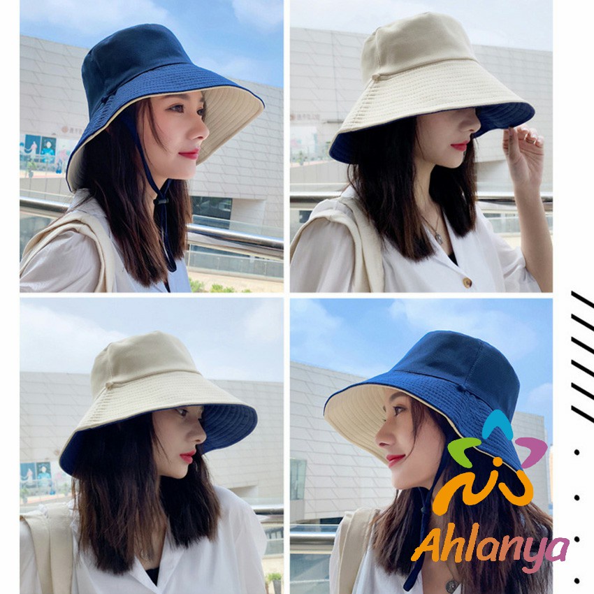 ahlanya-หมวกใส่ได้-สองด้าน-double-sided-sun-hat