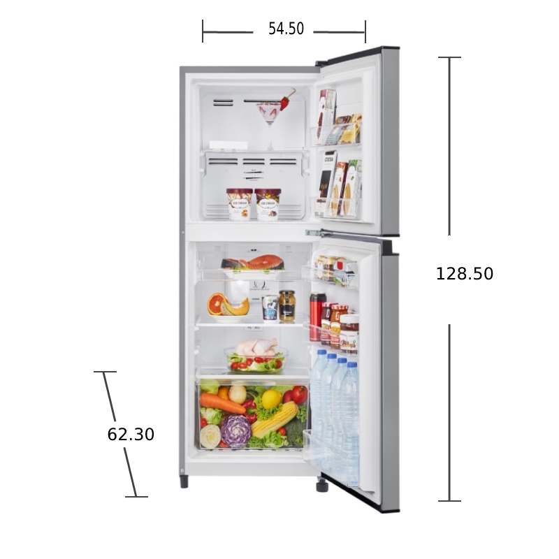 มุมมองเพิ่มเติมของสินค้า TOSHIBA ตู้เย็น 2 ประตู รุ่น GR-B22KP 6.4 คิว มีสีเงิน และ สีดำ